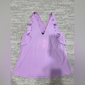 NWT Banana Republic Lavender Sleeveless Ruffle Top